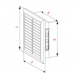 Kratka wentylacyjna Classic T40 Brązowa