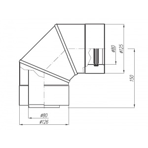 Adapter Immergas Victrix Pro 80/125 kolankowy 90°