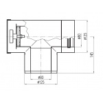 Adapter Junkers Trójnik dwuścienny z deklem 80/125