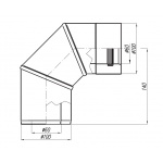 Adapter Termet - 60/100 Kolano dwuścienne 90°