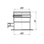 Adapter Termet - Ø 80 rozdzielczy powietrzny