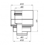 Adapter Vaillant 60/100 - 80/125 z redukcją