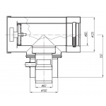 Adapter Vaillant 60/100 - 80/125 Turbo trójnik z redukcją i odskraplaczem