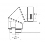 Adapter Vaillant 60/100 - 80/125 kolanko 90° z redukcją