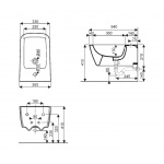 Bidet wiszący Koło LIFE! z otworem