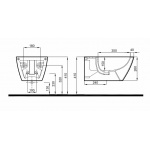 Bidet wiszący Koło MODO z otworem