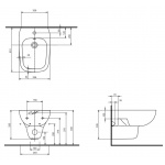 Bidet wiszący Koło STYLE z otworem
