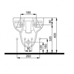 Bidet wiszący Koło TRAFFIC z otworem