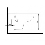 Bidet wiszący Koło TRAFFIC z otworem