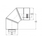 Adapter Ariston 60/100 kolankowy 90° 