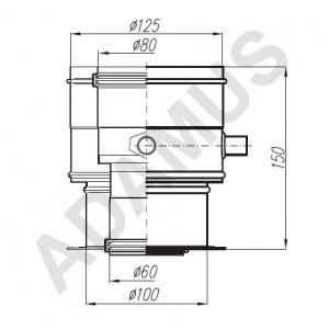 Adapter Buderus Logamax Turbo 60/100 - 80/125