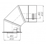 Adapter Immergas 60/100 kolankowy 90° bez odskraplacza