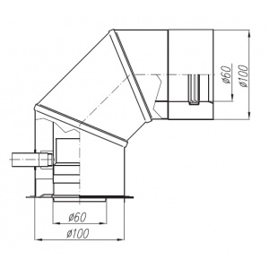Adapter Immergas 60/100 kolankowy 90° z odskraplaczem