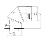 Adapter Junkers Midi 80/125  kolankowy 90°