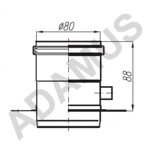 Adapter Termet Ø 80 rozdzielczy - spalinowy