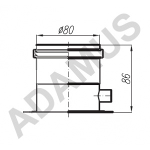 Adapter Termet Ø 80 rozdzielczy - powietrzny