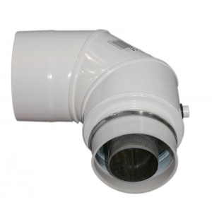 Adapter Vaillant 60/100 - 80/125 Turbo kolankowy 90° z odskraplaczem