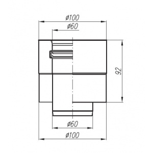 Adapter Vaillant 60/100 prosty