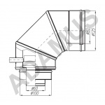 Adapter Vaillant 60/100 - 80/125 Turbo kolankowy 90° z odskraplaczem