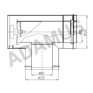 Adapter Vaillant 80/125 trójnik