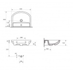 Umywalka ARTECO z przelewem