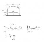Umywalka ARTECO z przelewem