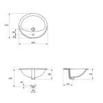 Umywalka blatowa CALLA z przelewem