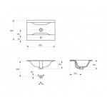 Umywalka blatowa ONTARIO NEW z przelewem