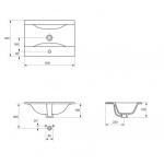 Umywalka blatowa ONTARIO NEW z przelewem