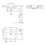 Umywalka MODO z przelewem