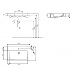 Umywalka MODO z przelewem