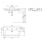 Umywalka MODO z przelewem