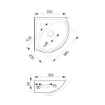 Umywalka narożna SIGMA 30 cm z przelewem
