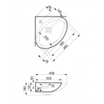 Umywalka narożna TETA 40 cm z przelewem