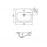 Umywalka blatowa NOVA PRO z przelewem