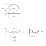 Umywalka PARVA z przelewem