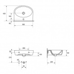 Umywalka PARVA z przelewem