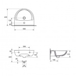 Umywalka PRESIDENT z przelewem