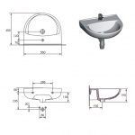 Umywalka PRESIDENT z przelewem