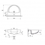 Umywalka PRESIDENT z przelewem
