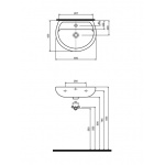 Umywalka REKORD z przelewem