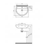 Umywalka REKORD z przelewem