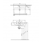 Umywalka TWINS z przelewem