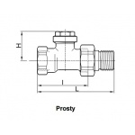 Zawór powrotny VERAFIX 1/2" prosty V2420D0015