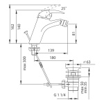 Bateria bidetowa stojąca Ancona