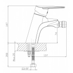 Bateria bidetowa Topaz 4017-015-00