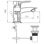 Bateria Ferro Modena umywalka stojąca