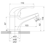 Bateria FERRO umywalkowa stojąca Vasto