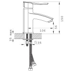 Bateria Ferro Veneto VerdeLine umywalka stojąca