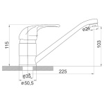 Bateria FERRO zlewozmywakowa stojąca Vasto